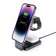 8. Ładowarka Tech-Protect QI15W-A28 indukcyjna MagSafe 3w1 ze stojakiem na smartfon / Apple Watch / AirPods - czarna