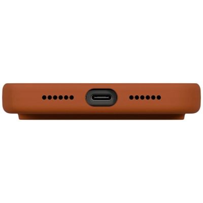 5. Etui UNIQ Lino na iPhone 17 Pro Max Magclick Charging - pomarańczowe