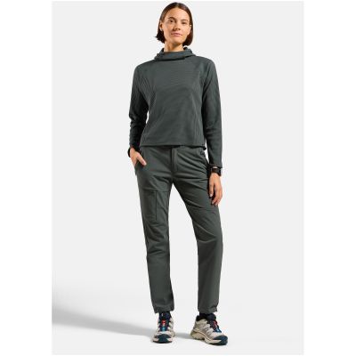 Bluza z kapturem Odlo Mid layer hoody CUBIC zielona
