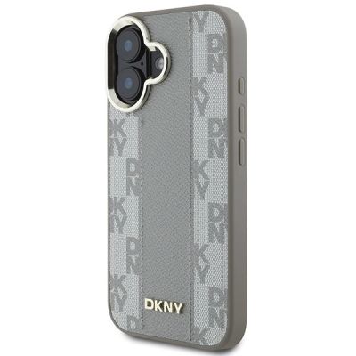 2. Etui DKNY Checkered Pattern Magsafe na iPhone 16 - beżowe