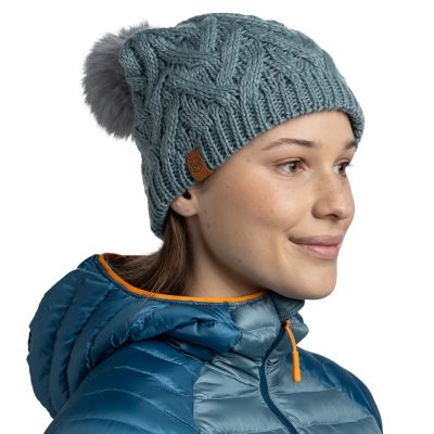 2. Buff Knitted Fleece Caryn Beanie 13674377010 Zielone One size