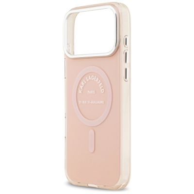 6. Etui Karl Lagerfeld IML Karl RSG Logo MagSafe do iPhone 17 Pro Max - różowe
