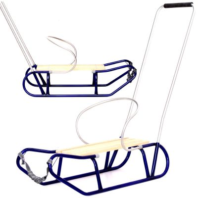 5. SANKI METALOWE TOMEK Z OPARCIEM I PCHACZEM NIEBIESKIE