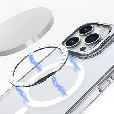 4. Etui Tech-Protect MagStand MagSafe na iPhone 16 Pro - przezroczyste