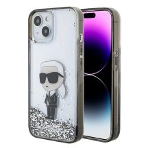 Etui Karl Lagerfeld Liquid Glitter Ikonik do iPhone 15 - przezroczyste