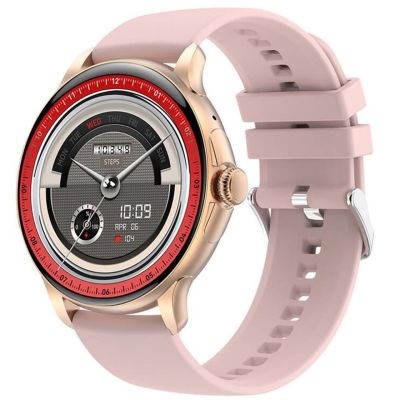 4. Smartwatch Damski Rubicon RNCF35 ROSE GOLD Bransoleta + Pasek Pink