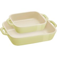 STAUB COOKING Zestaw 2 półmisków prostokątnych, jasnozielony