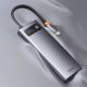 20. Baseus Metal Gleam Series stacja dokująca HUB 7 w 1 USB Typ C - 1 x HDMI / 1 x VGA / 3 x USB 3.2 Gen. 1 / 1 x Power Delivery / 1 x RJ-45 Ethernet szary (WKWG040013)