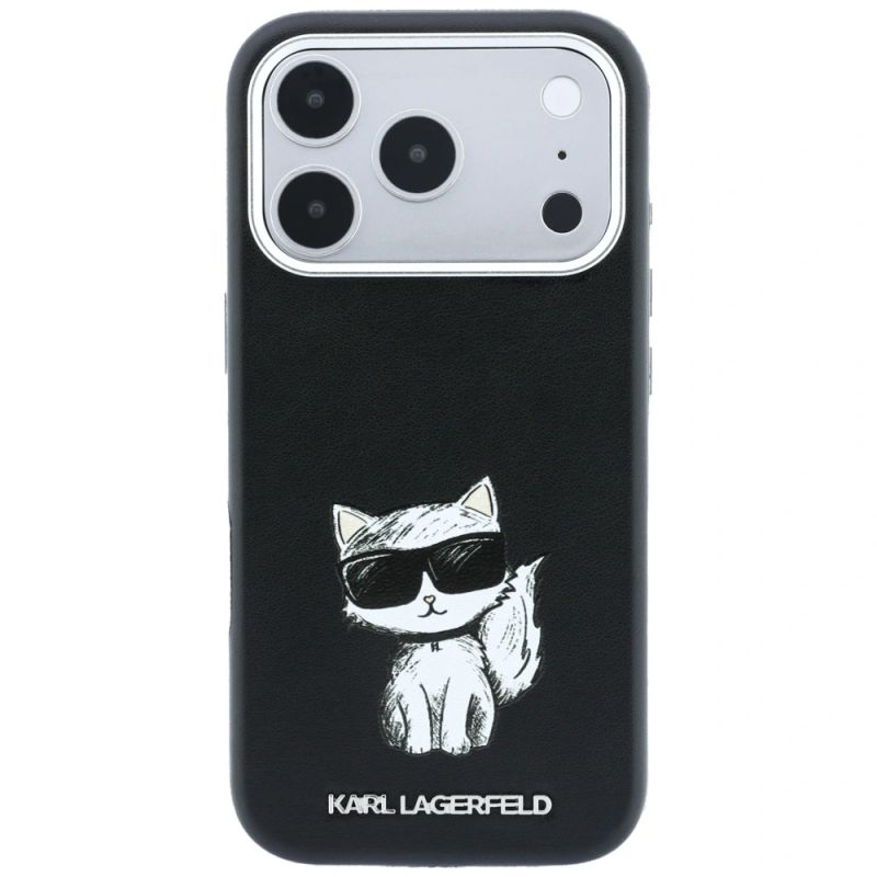 3. Etui Karl Lagerfeld Smooth Choupette Sketch MagSafe na iPhone 18 Pro Max / 17 Pro Max - czarne