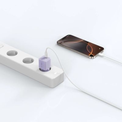7. Ładowarka sieciowa Tech-Protect NCM25 USB-C PD 25W - fioletowa