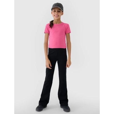 4. Dziewczęcy top basic t-shirt 4F 4FJWSS25TTSHF1852-54S