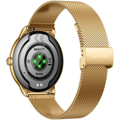 12. Smartwatch Gravity Złoty Pasek + Bransoleta GT31-2