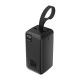 Powerbank Wozinsky W8-B 50000mAh 30W 2xUSB-A i 2xUSB-C i USB micro z latarką - czarny