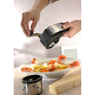 8. GEFU 19060 ręczna tarka / spiralizer Tarka obrotowa Czarny, Stal nierdzewna