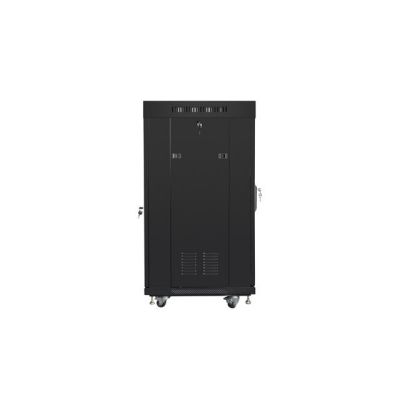 3. SZAFA INSTALACYJNA RACK STOJĄCA 19" 22U 600X600 CZARNA DRZWI PERFOROWANE LCD LANBERG (FLAT PACK) V2