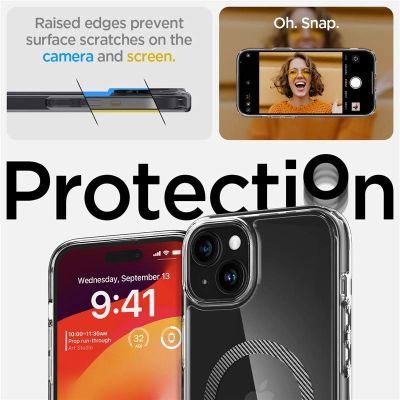 4. Etui Spigen Ultra Hybrid MagSafe na iPhone 15 Plus - karbon