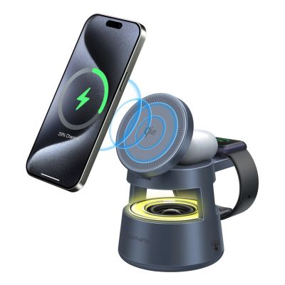2. 4smarts 541327 ładowarka do urządzeń przenośnych Słuchawki, Smartfon, Smartwatch Szary USB Bezprzewodowe ładowanie Wewnętrzna