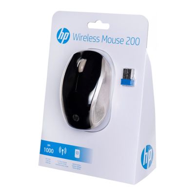 6. Mysz HP Wireless Mouse 200 Silk Gold bezprzewodowa czarno-złota 2HU83AA
