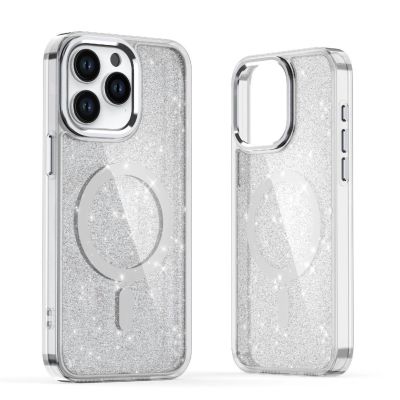 Etui brokatowe Glitter Case kompatybilne z MagSafe na iPhone 17 Pro Max - półprzezroczyste