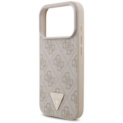 6. Etui Guess 4G Strap Triangle Logo MagSafe na iPhone 17 Pro - różowe