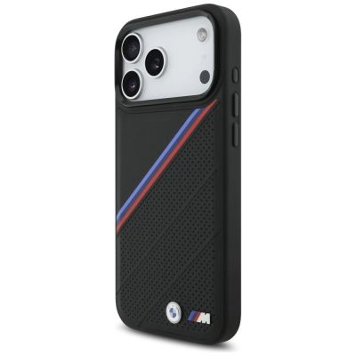 2. Etui BMW M Tricolor Metal Logo MagSafe do iPhone 17 Pro Max - czarne