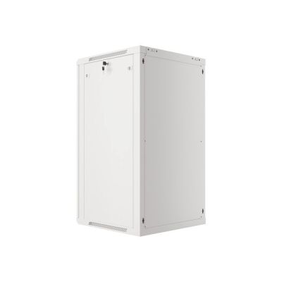 12. Szafa jednosekcyjna Lanberg WF01-6622-10S (22U; 1080mm / 600mm / 600 mm; wisząca; Szklane; 19''; kolor szary)