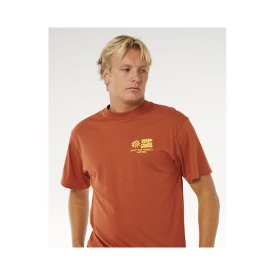 5. Koszulka męska RIP CURL Pacific Rinse Glass Off Tee brązowa