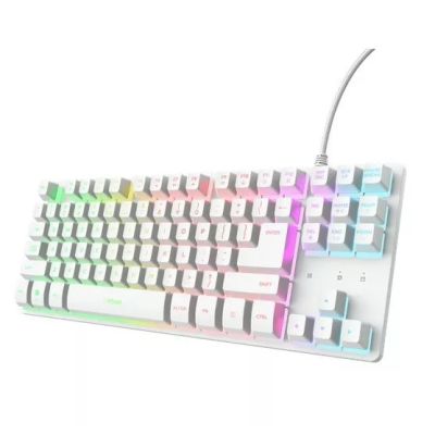 3. Klawiatura TKL Trust GXT 833W Thado White