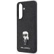 6. Etui Karl Lagerfeld Fixed Glitter Ikonik Logo Metal Pin na Samsung Galaxy A37 5G - czarne