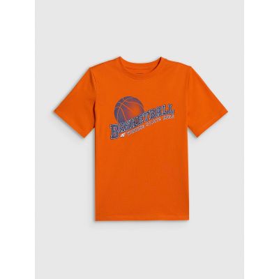 5. T-shirt regular z nadrukiem chłopięcy 4F 4FJRSS26TTSHM4278-70S