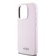 6. Etui DKNY Liquid Silicone Small Metal Logo MagSafe na iPhone 14 Pro - różowe
