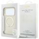 8. Etui Guess Ring Stand 360 Grained Classic Logo MagSafe na iPhone 18 Pro / 17 Pro - beżowe