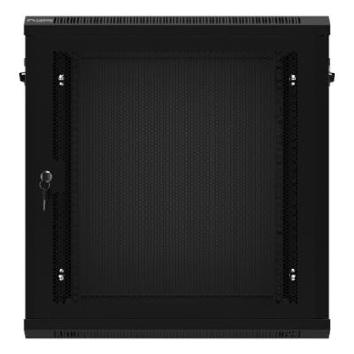 4. SZAFA INSTALACYJNA RACK WISZĄCA 19" 12U 600X450 CZARNA DRZWI PERFOROWANE LANBERG (FLAT PACK)