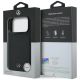 8. Etui Mercedes Leather Mesh with Bow Line MagSafe na iPhone 18 Pro Max / 17 Pro Max - czarne