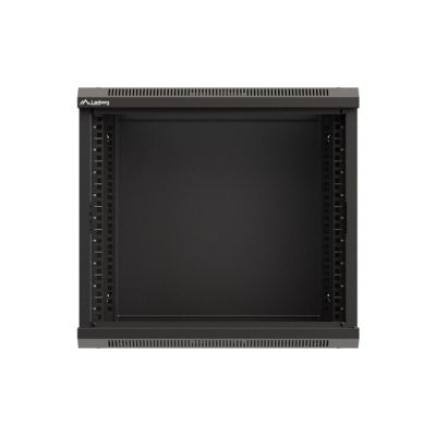 13. LANBERG SZAFA INSTALACYJNA RACK WISZĄCA 19" 9U 540X350 CZARNA DRZWI PRZESZKLONE (FLAT PACK)