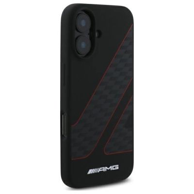 4. Etui AMG Checkered Flag Pattern MagSafe na iPhone 16 - czarne