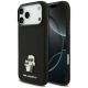 Etui Karl Lagerfeld Silicone Karl&Choupette Metal Pin iPhone 18 Pro Max / 17 Pro Max - czarne