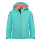 Kurtka Trollkids Trollfjord Softshell mgła akwamarynowa/niebieski portowy/brzoskwinia mellow (175-137)