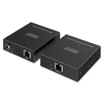10. Przedłużacz (extender) po skrętce kat.6A USB 3.1 Gen1 do 100m, 3x USB-A, 1x USB-C do 5 Gbps, 1x RJ45 (Gigabit Ethernet) - zestaw (odbiornik/nadajnik)