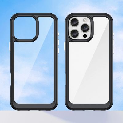 8. Etui Outer Space Case z żelową ramką do iPhone 16 Pro Max - czarne