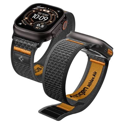 Pasek Spigen Athlex Air 2 na Apple Watch (44 / 45 / 46 / 49 mm) - czarno-pomarańczowy