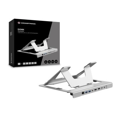 7. Conceptronic DONN35S stojak na laptop Podstawka na notebooka Srebrny
