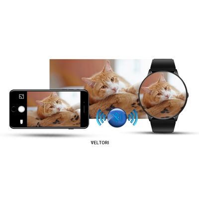 16. Smartwatch VELTORI VT160-1 Czarny Pasek Silikonowy