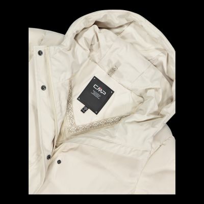 9. Kurtka długa zimowa damska CMP płaszcz ocieplany wodoodporny beżowy (34K0096/A238)