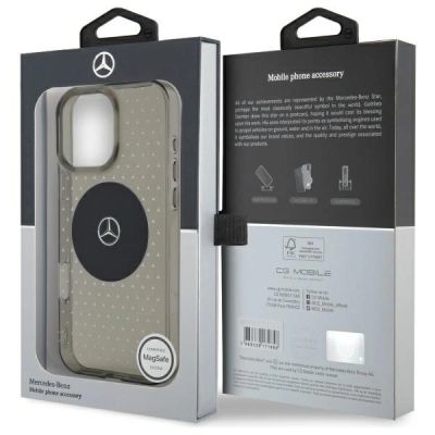 8. Etui Mercedes MB Case Star Pattern na iPhone 16 Pro - czarne
