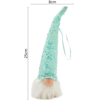 9. MIKOŁAJ DEKORACYJNY LED 25CM BŁĘKITNY