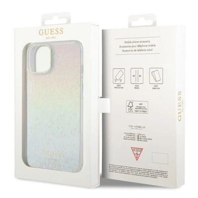 8. Etui Guess IML Faceted Mirror Disco Iridescent na iPhone 15 - wielokolorowe