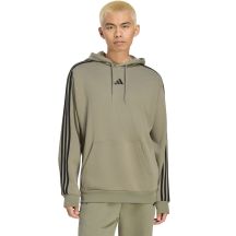 Bluza męska adidas Essentials 3-Stripes French Terry Hoodie oliwkowa KY4204