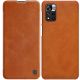 Nillkin Qin Case etui do Xiaomi Redmi Note 11 Pro+ (China) / Redmi Note 11 Pro (China) / Mi11i HyperCharge osłona na aparat kabura pokrowiec obudowa z klapką brązowy