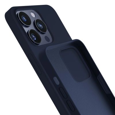 9. Etui 3mk Silicone Case na iPhone 16 Pro - granatowe